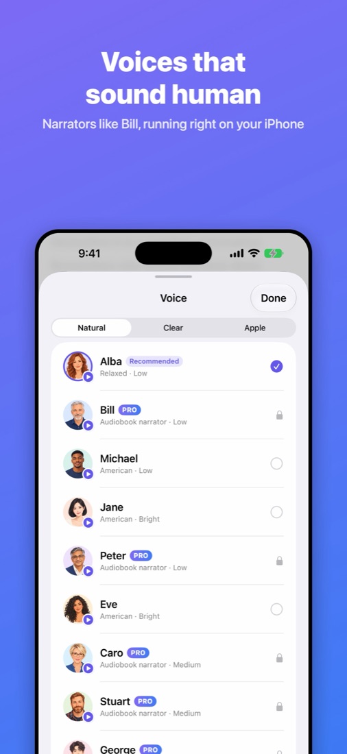 Choosing a natural AI voice